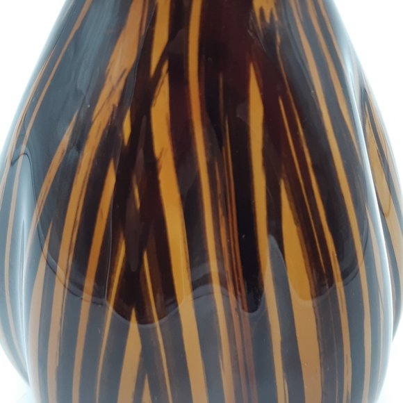 Sarreguemines Brown Vase Domino Pattern From France - Picture 6 of 11